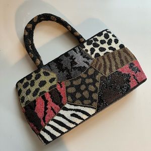 Embrace your wild side with this beautiful beaded evening bag!